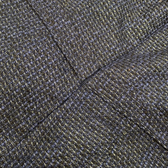 NWT Liz Claiborne blue gold tweed sleeveless dress - Picture 6 of 6